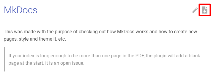 Export to PDF - Testing MkDocs
